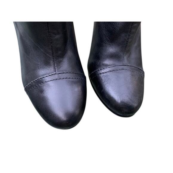 Sam Edelman High Heeled Buckled Black Leather Boots Size 8.5 - Picture 5 of 5